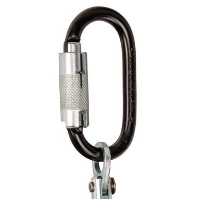 Safewaze Latitude Pro 7' Single Web SRL: Triple Lock Carabiner, Alu Rebar Hook - 018-5011