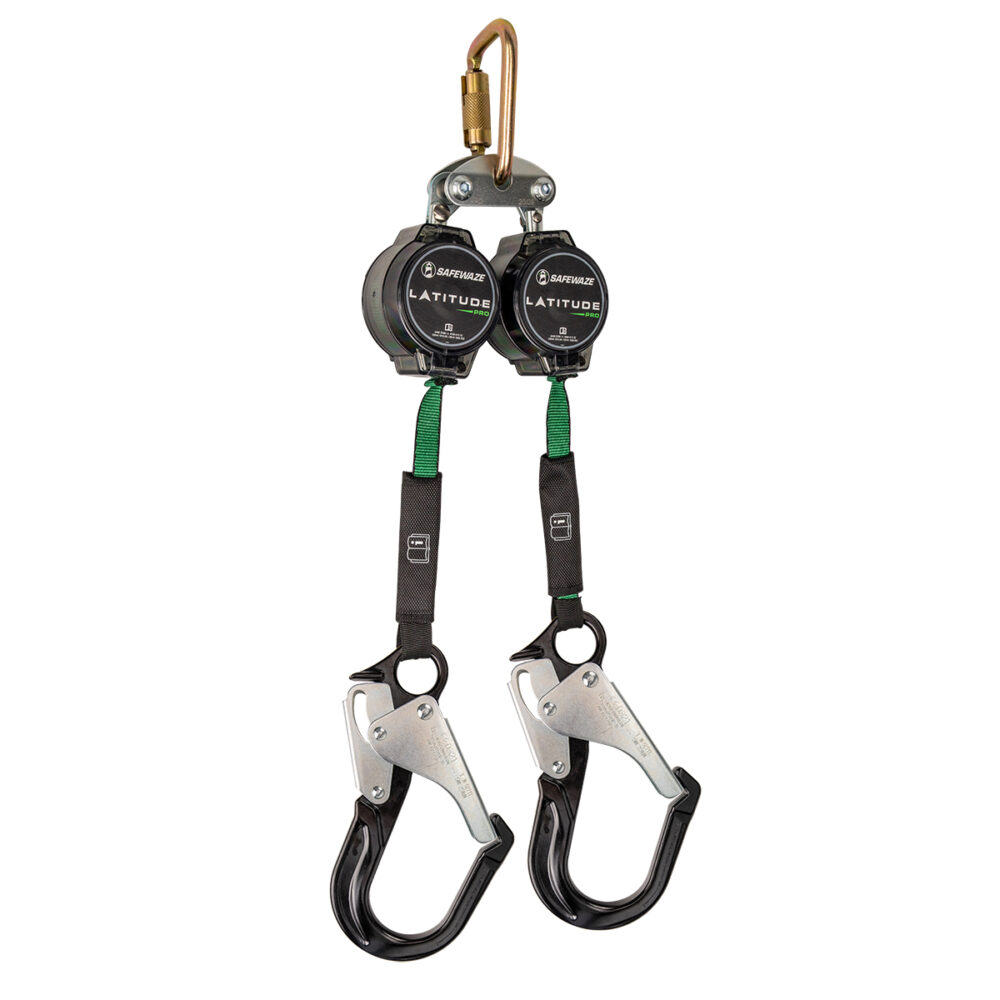 Safewaze Latitude Pro 7' Dual Web SRL: FS-EX313, Carabiner, Alu Rebar Hooks - 018-5019