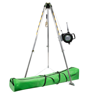 Safewaze 7' Adjustable Tripod Kit, 65' 3-Way, Storage Bag - 019-11002