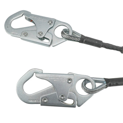Safewaze Leading Edge 6' Energy Absorbing Lanyard: Dual Leg, Snap Hooks - 019-2012