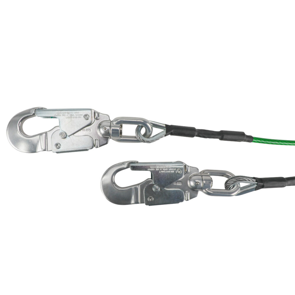 Safewaze Leading Edge 6' Energy Absorbing Lanyard: Dual Leg, Swivel Snaps - 019-2015