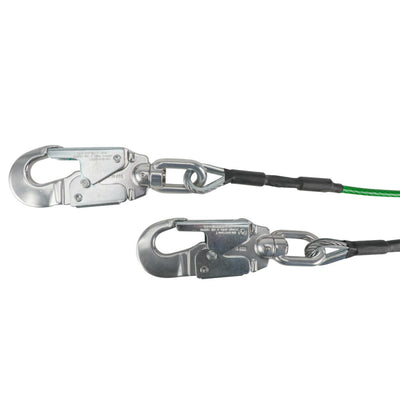 Safewaze Leading Edge 6' Energy Absorbing Lanyard: Dual Leg, Swivel Snaps - 019-2015