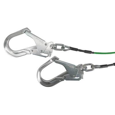 Safewaze Leading Edge 6' Energy Absorbing Lanyard: Dual Leg, Swivel Rebar - 019-2016