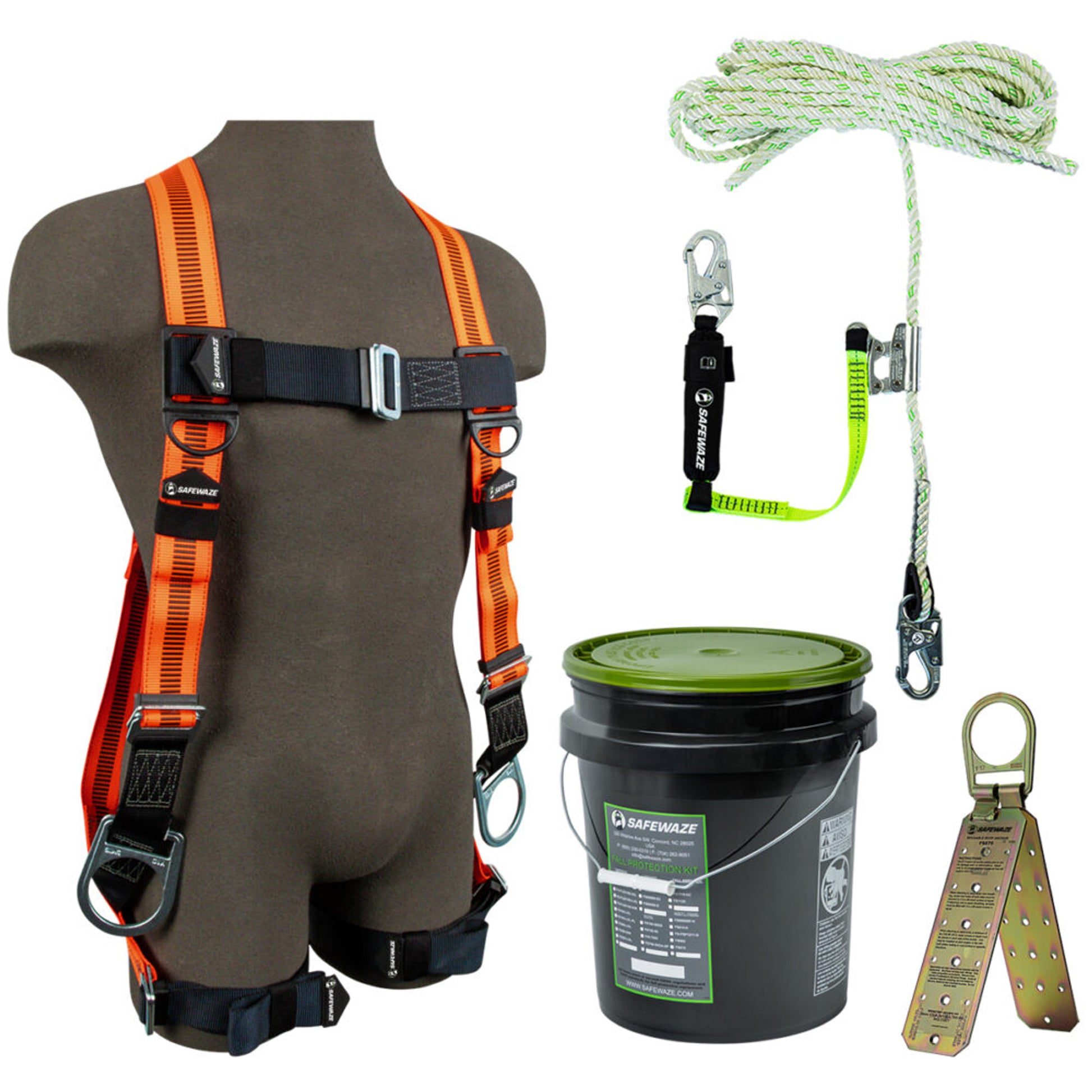 Safewaze V-Line Bucket Roof Kit: FS99281-E, FS700-50GA-3E, FS870 - 019-3038