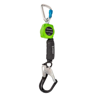 Safewaze Latitude 6' Single Web SRL: Alu Carabiner, Alu Rebar Hook - 019-5051
