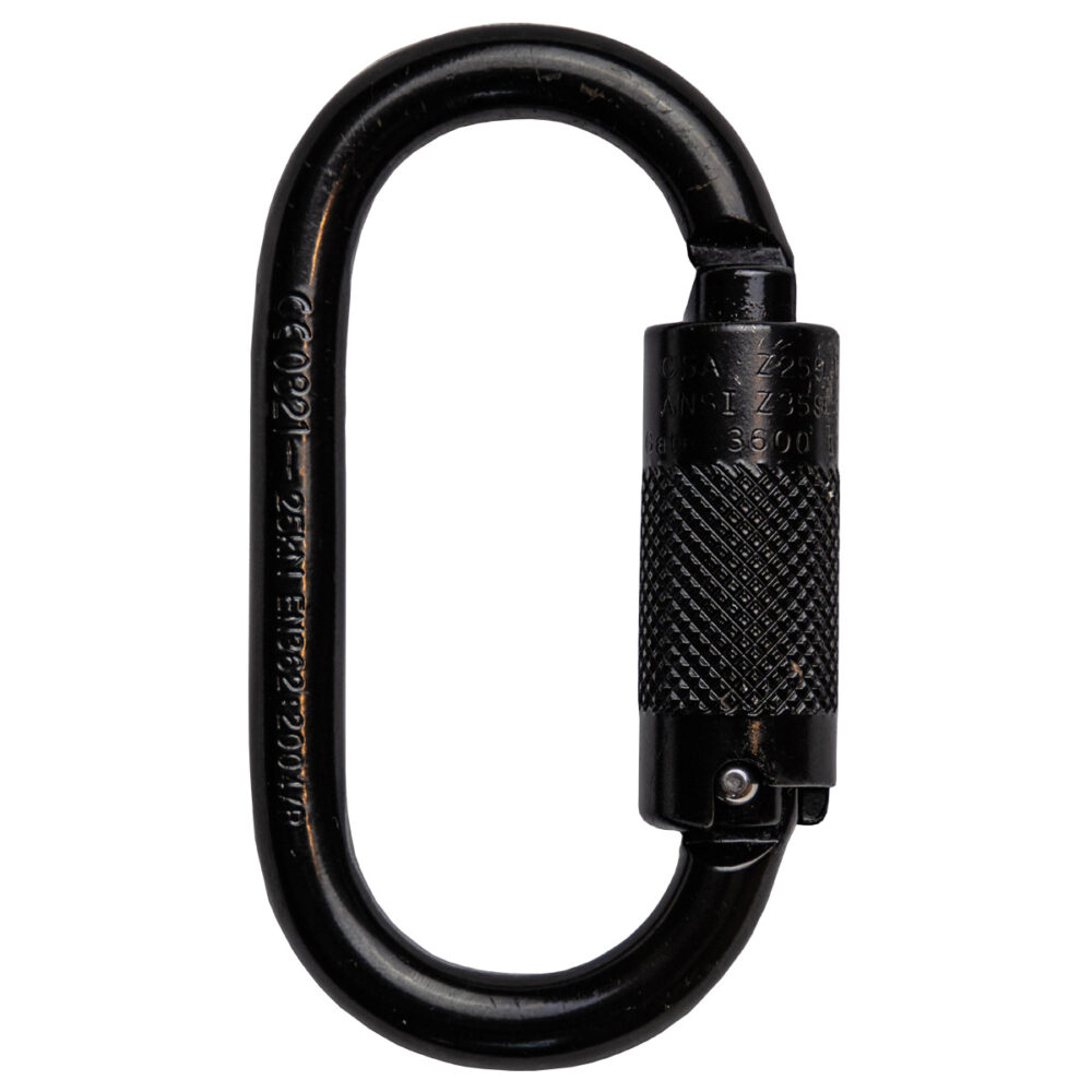Safewaze Oval Steel Triple Lock Carabiner - 019-9002