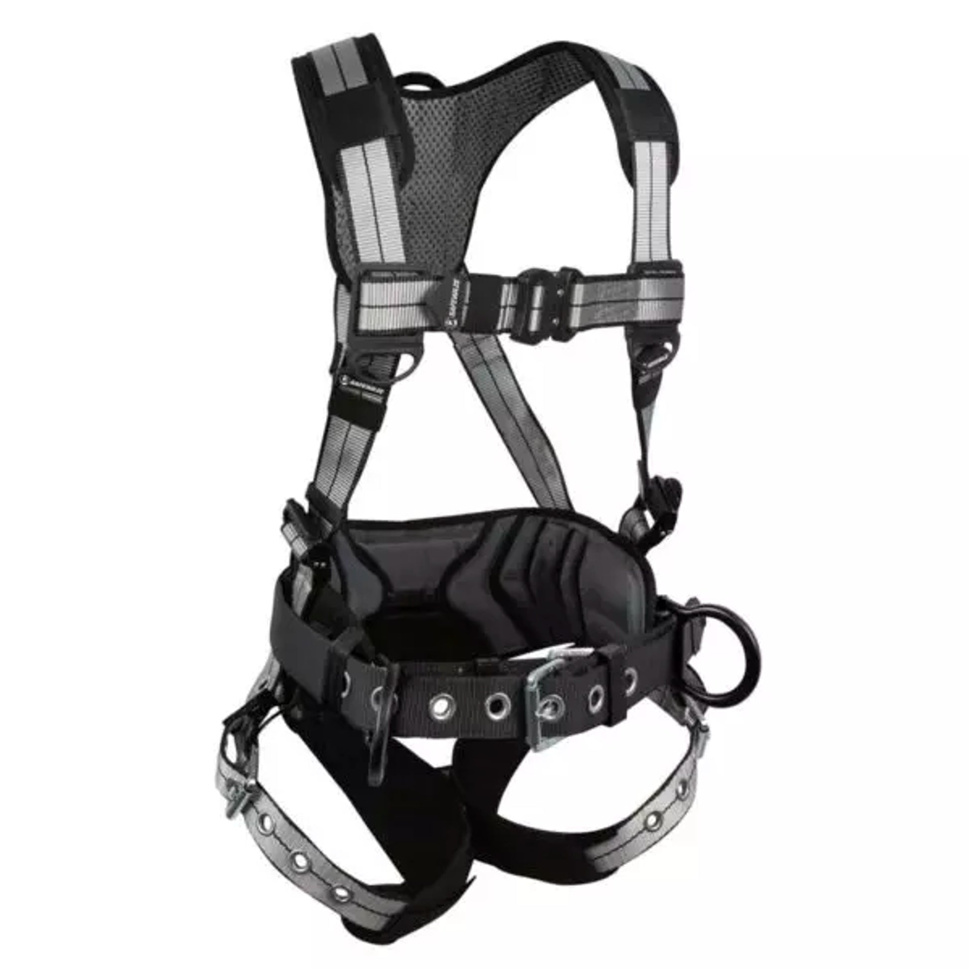 Safewaze PRO+ Slate Construction Harness: Alu 3D, Alu QC Chest, TB Legs (S) - 020-1189
