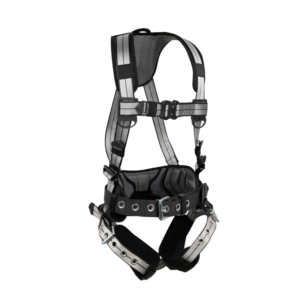 Safewaze PRO+ Slate Construction Harness: Alu 1D, Alu QC Chest, TB Legs (XS) - 020-1196
