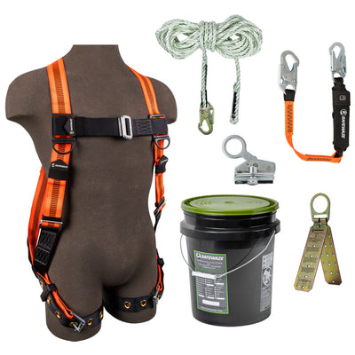 Safewaze V-Line Bucket Roof Kit: FS99185-E, FS88560-E3, FS700-50, FS1118-DC, FS870 - 020-3130