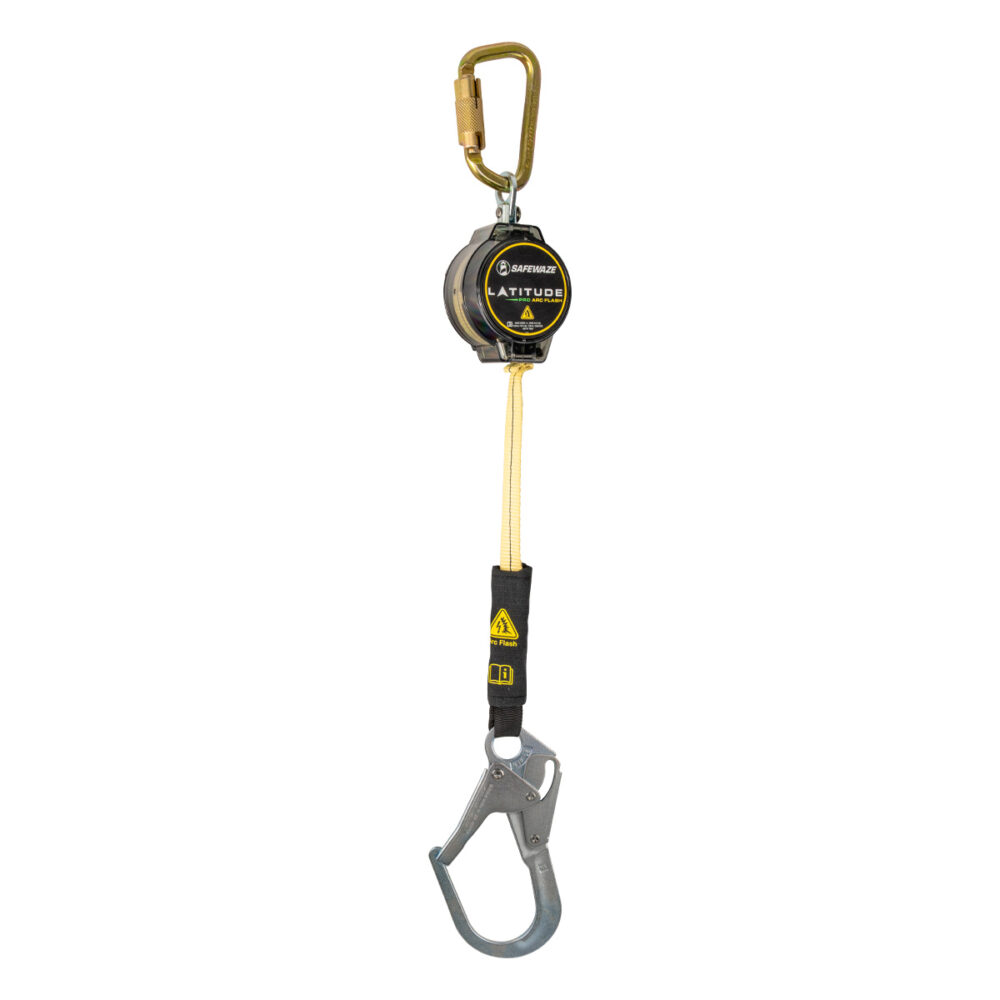 Safewaze Latitude Pro Arc Flash 7' Single Web SRL: Steel Carabiner, Rebar Hook - 020-5201