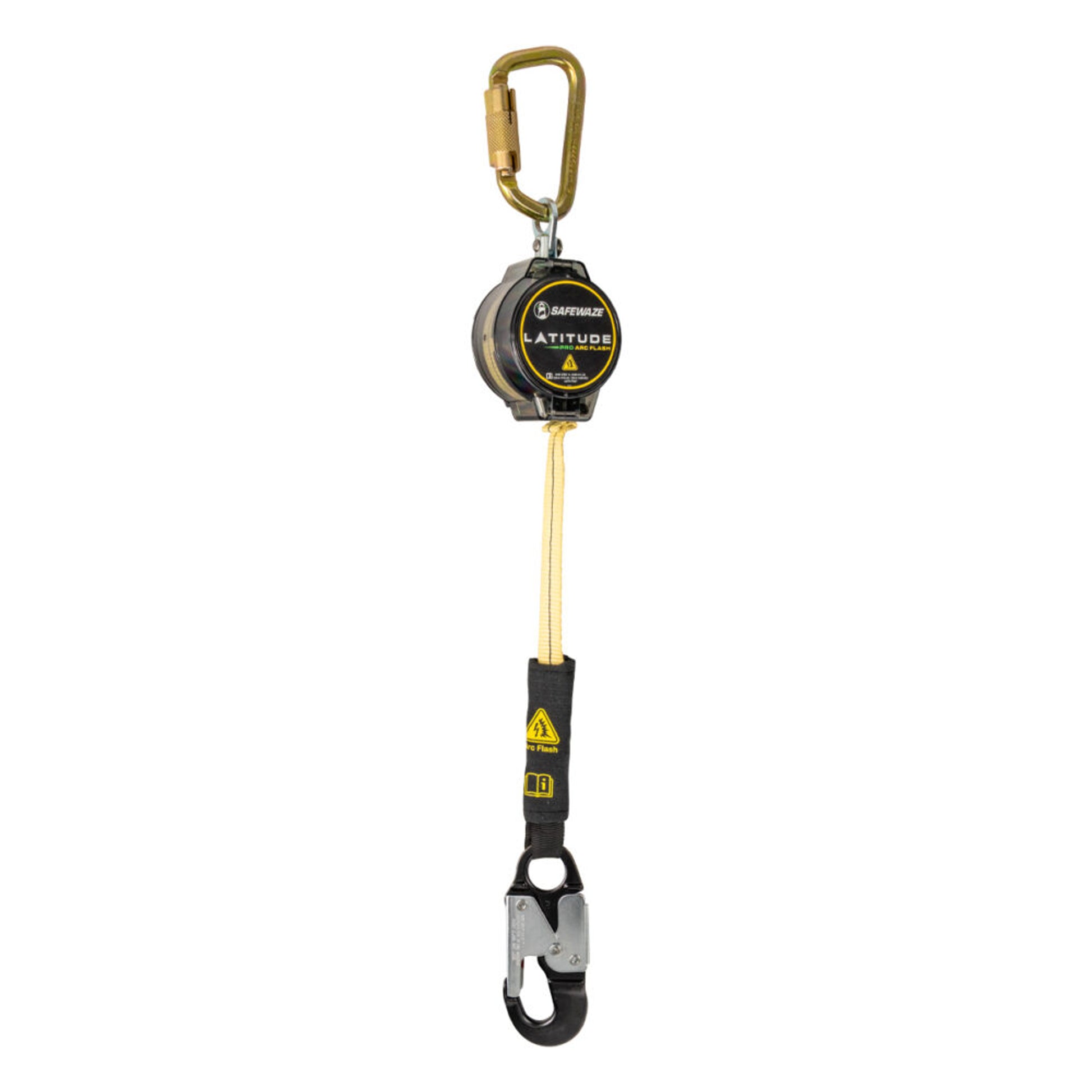 Safewaze Latitude Pro Arc Flash 7' Single Web SRL: Steel Carabiner, Alu Snap Hook - 020-5202