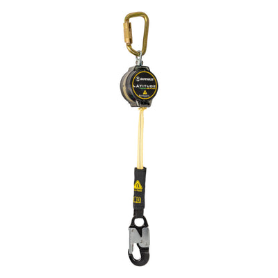 Safewaze Latitude Pro Arc Flash 7' Single Web SRL: Steel Carabiner, Alu Snap Hook - 020-5202