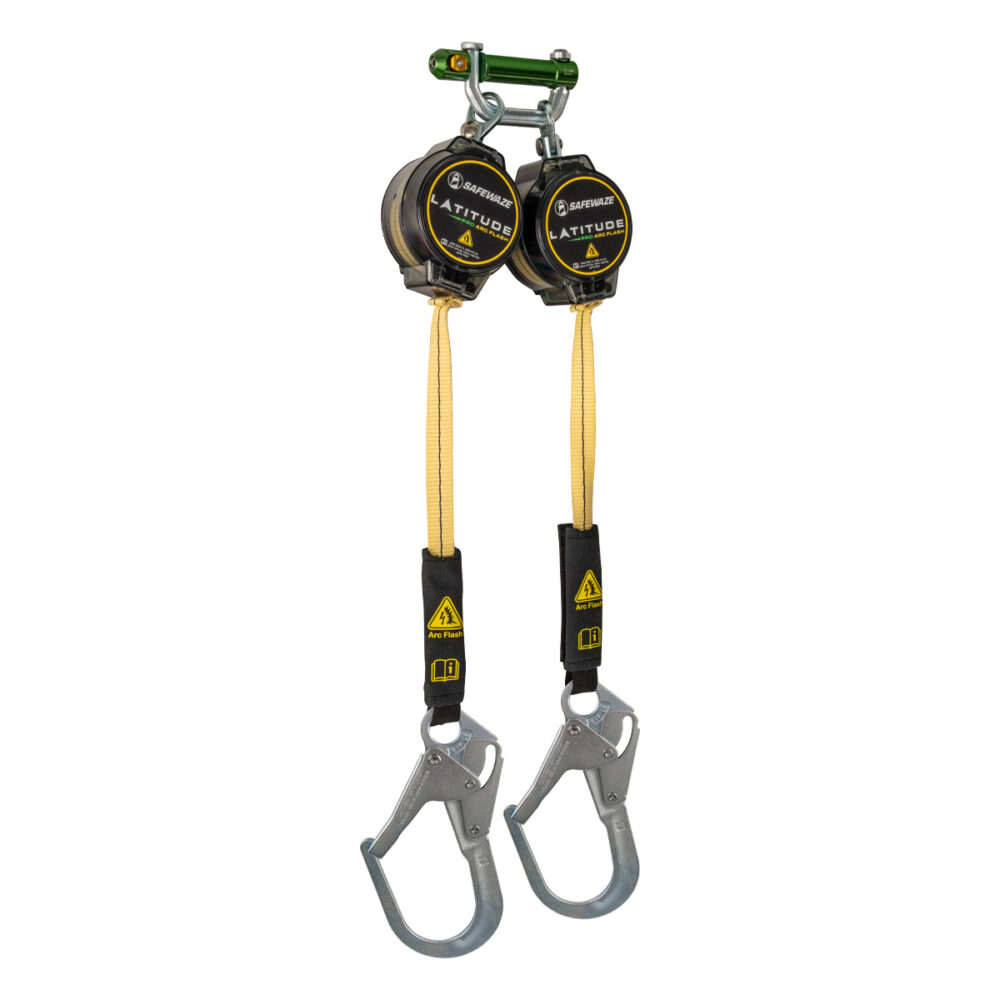 Safewaze Latitude Pro Arc Flash 7' Dual Web SRL: 9013 BWB, Rebar Hooks - 020-5214