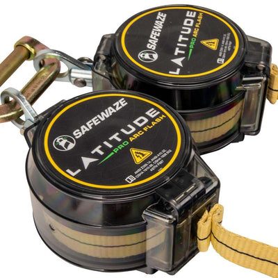 Safewaze Latitude Pro Arc Flash 7' Dual Web SRL: 9012 BWB, Rebar Hooks - 020-5218