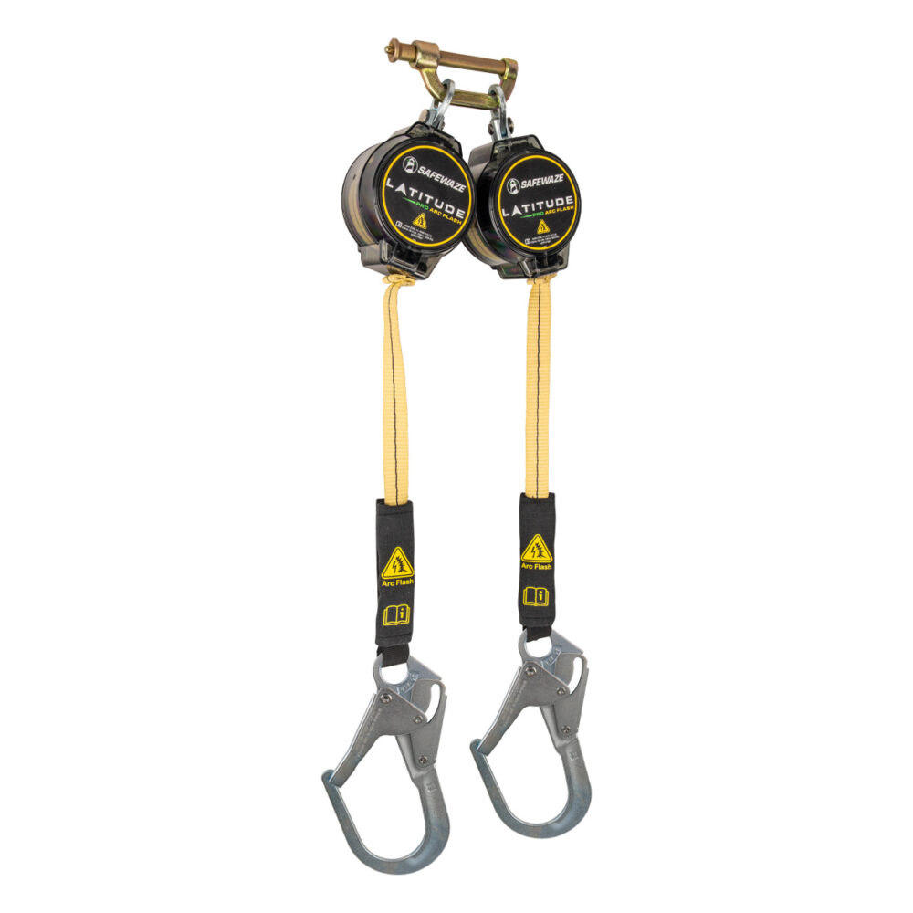 Safewaze Latitude Pro Arc Flash 7' Dual Web SRL: 9012 BWB, Rebar Hooks - 020-5218