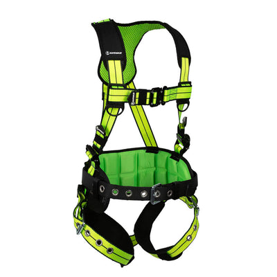 Safewaze PRO+ Construction Harness: 1D, QC Chest, TB Legs (3X) No side D-rings - 021-1439