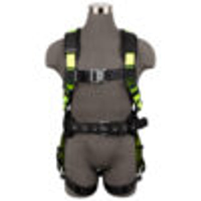 Safewaze PRO Construction Harness: 1D, QC Chest, TB Legs, Fixed Waist Pad (2X) No side D-rings - 021-1446
