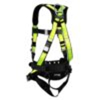 Safewaze PRO Construction Harness: 1D, QC Chest, TB Legs, Fixed Waist Pad (2X) No side D-rings - 021-1446