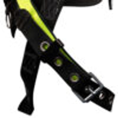 Safewaze PRO Construction Harness: 1D, QC Chest, TB Legs, Fixed Waist Pad (2X) No side D-rings - 021-1446