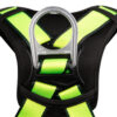 Safewaze PRO Construction Harness: 1D, QC Chest, TB Legs, Fixed Waist Pad (2X) No side D-rings - 021-1446