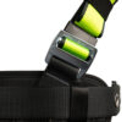 Safewaze PRO Construction Harness: 1D, QC Chest, TB Legs, Fixed Waist Pad (2X) No side D-rings - 021-1446