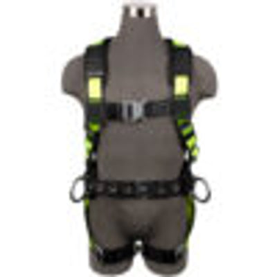Safewaze PRO Construction Harness: 3D, QC Chest, QC Legs, Free Floating Waist Pad (3X) - 021-1455