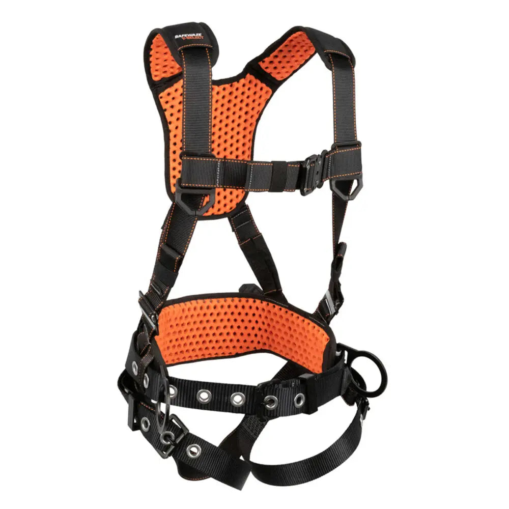 Safewaze V-Select Construction Harness: 3D, QC Chest, TB Legs (XL
