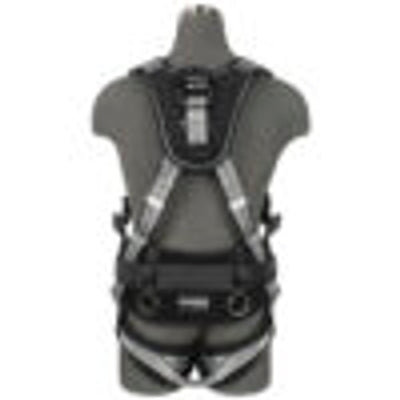 Safewaze PRO+ Slate Construction Harness: Alu 3D, Alu QC Chest, Alu FD, Alu QC Legs (XL) - 021-1829