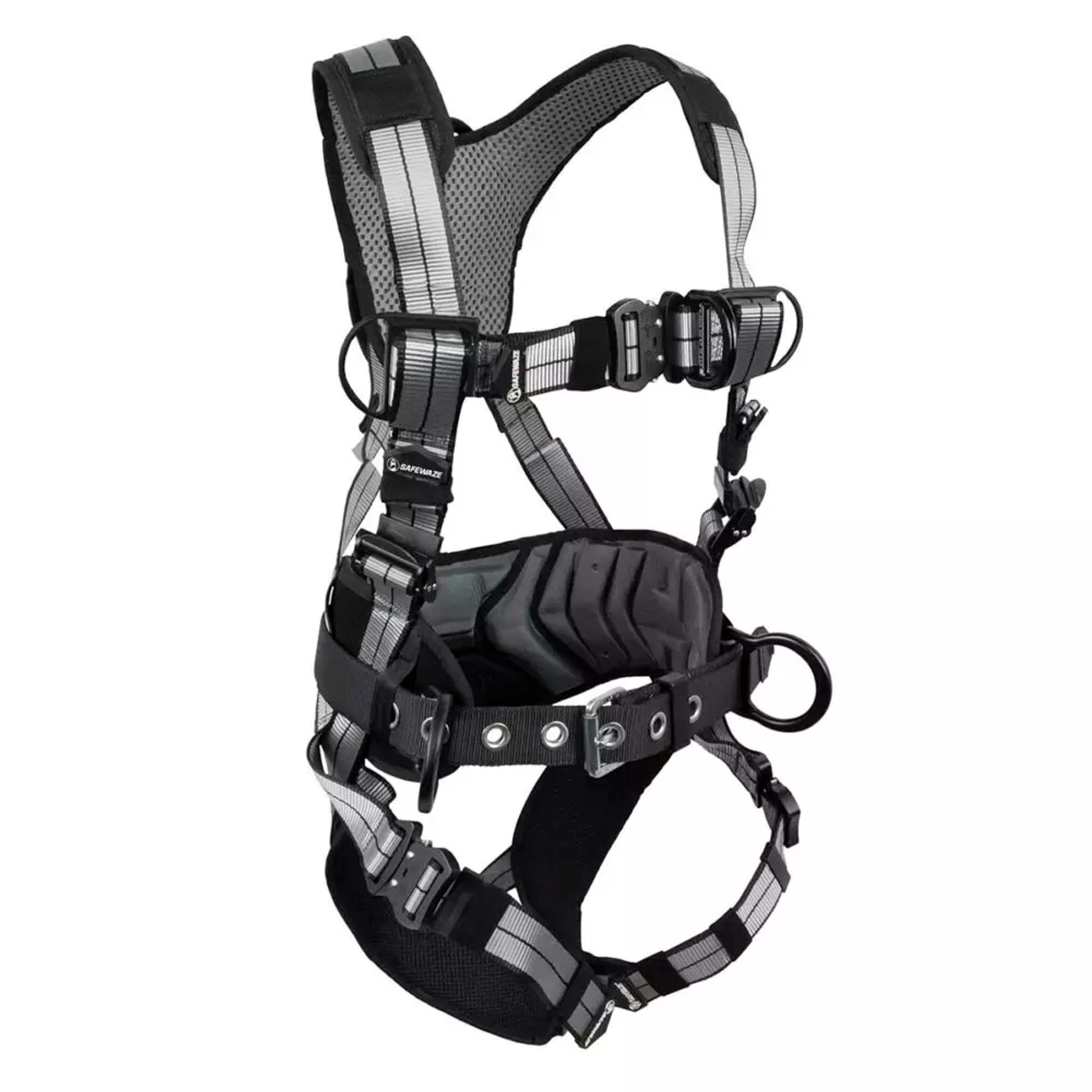 Safewaze PRO+ Slate Construction Harness: Alu 3D, Alu QC Chest, Alu FD, Alu QC Legs (XL) - 021-1829