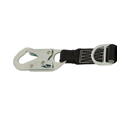 Safewaze Leading Edge 6' Energy Absorbing Lanyard: Dual Leg, D-ring, Snap Hooks - 021-2062