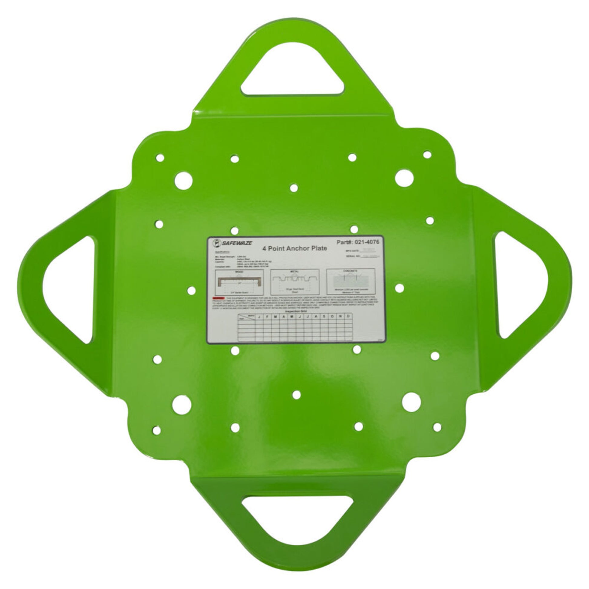 Safewaze 4-Point Plate Anchor - 021-4076