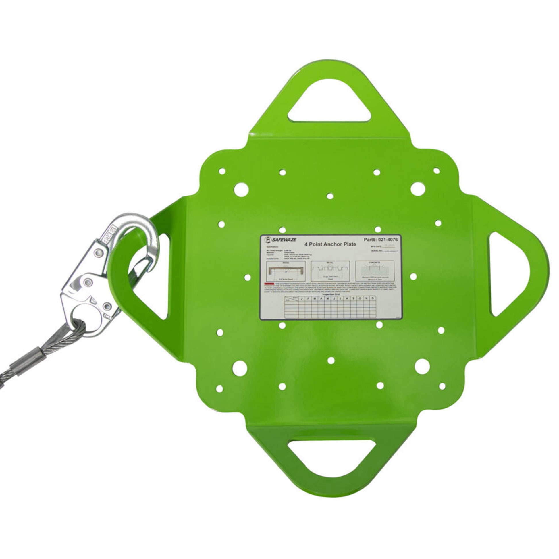 Safewaze 4-Point Plate Anchor - 021-4076