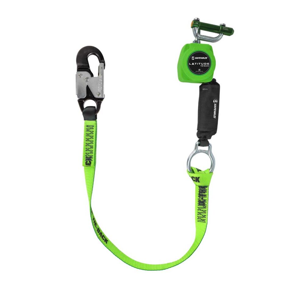 Safewaze Latitude 6' Tie-Back Single Web SRL: 9013, 37" SL Tie-Back, Alu Snap - 021-5282