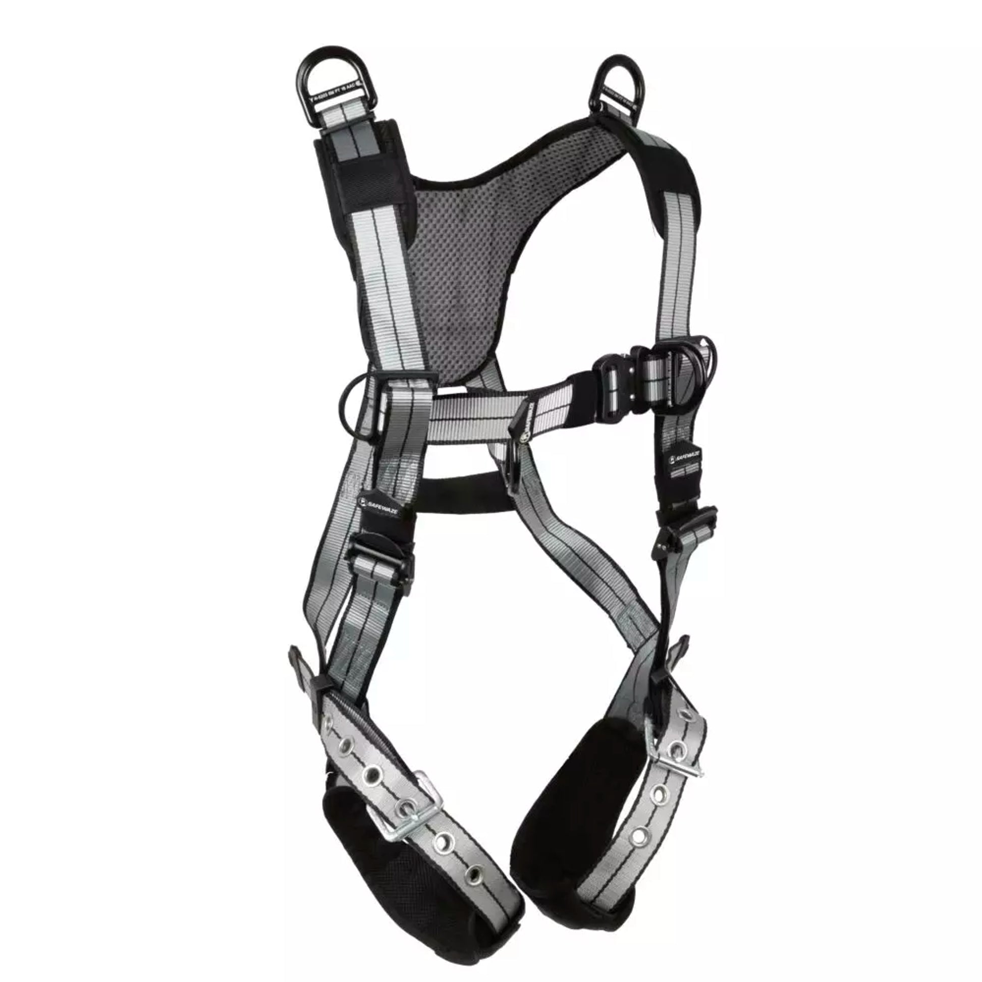 Safewaze PRO+ Slate Retrieval Harness: Alu 1D, Alu Shoulder D's, Alu QC Chest, Alu FD, TB Legs (XL) - 022-1953