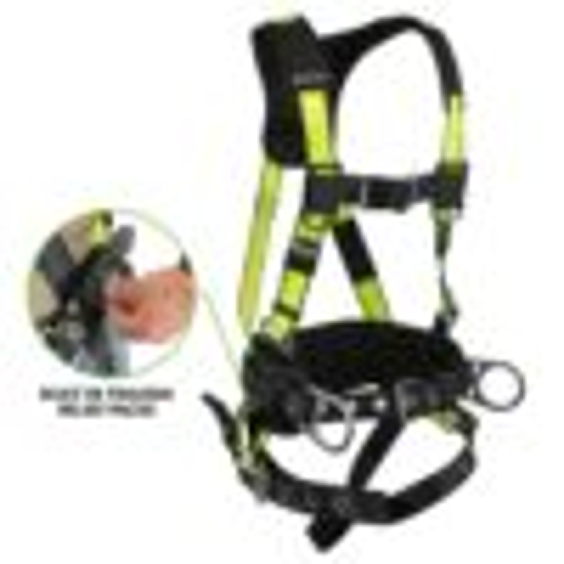 Safewaze PRO Construction Harness: 3D, MB Chest, TB Legs, Trauma relief (4X) - 023-1234