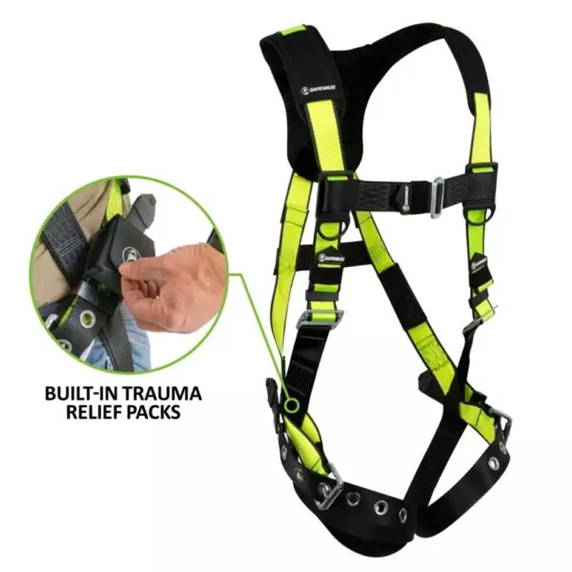 Safewaze PRO Harness: 1D, MB Chest, TB Legs, Trauma relief (S/M) - 023-1236