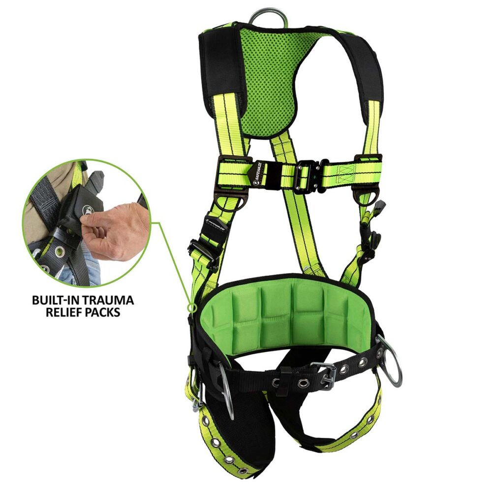 Safewaze PRO+ Construction Harness: 3D, QC Chest, TB Legs, Trauma relief (S) - 023-1242