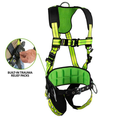 Safewaze PRO+ Construction Harness: 3D, QC Chest, TB Legs, Trauma relief (2X) - 023-1246