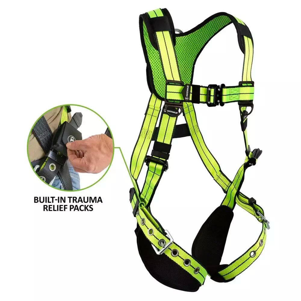 Safewaze PRO+ Harness: 1D, QC Chest, TB Legs, Trauma relief (3X) - 023-1253