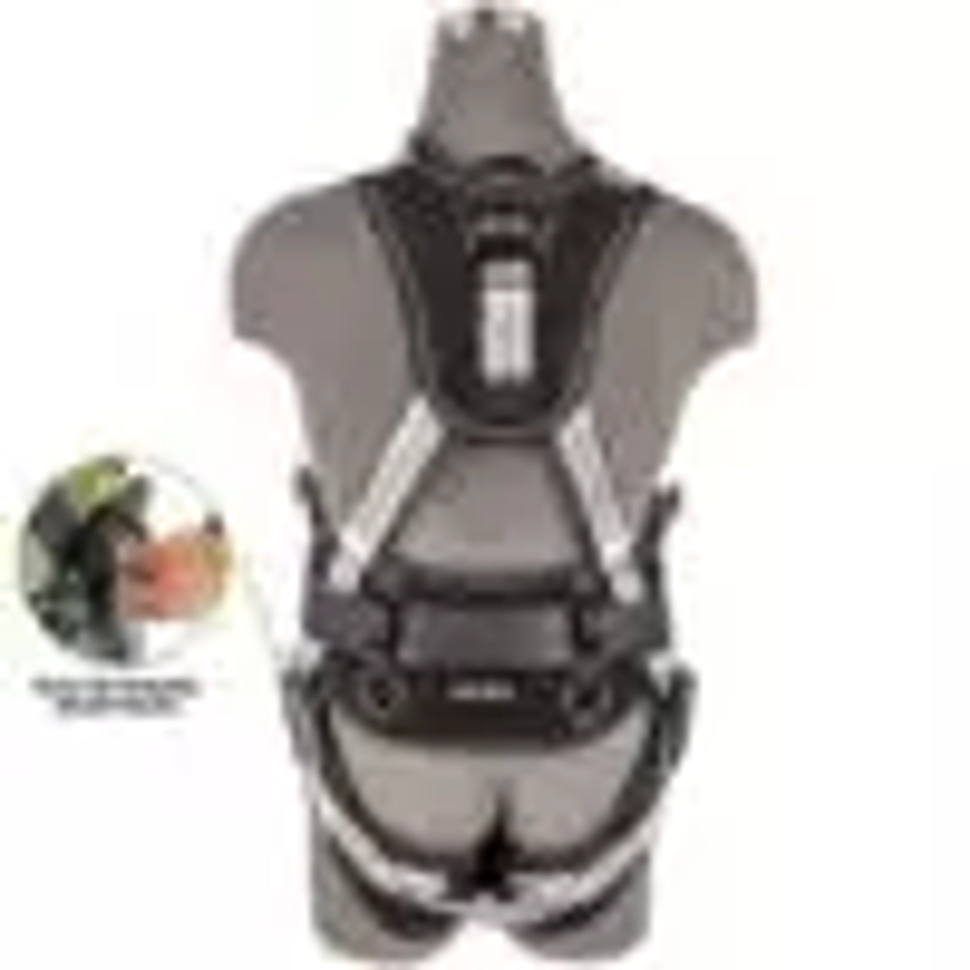 Safewaze PRO+ Slate Construction Harness: Alu 3D, Alu QC Chest, TB Legs, Trauma relief (L) - 023-1258