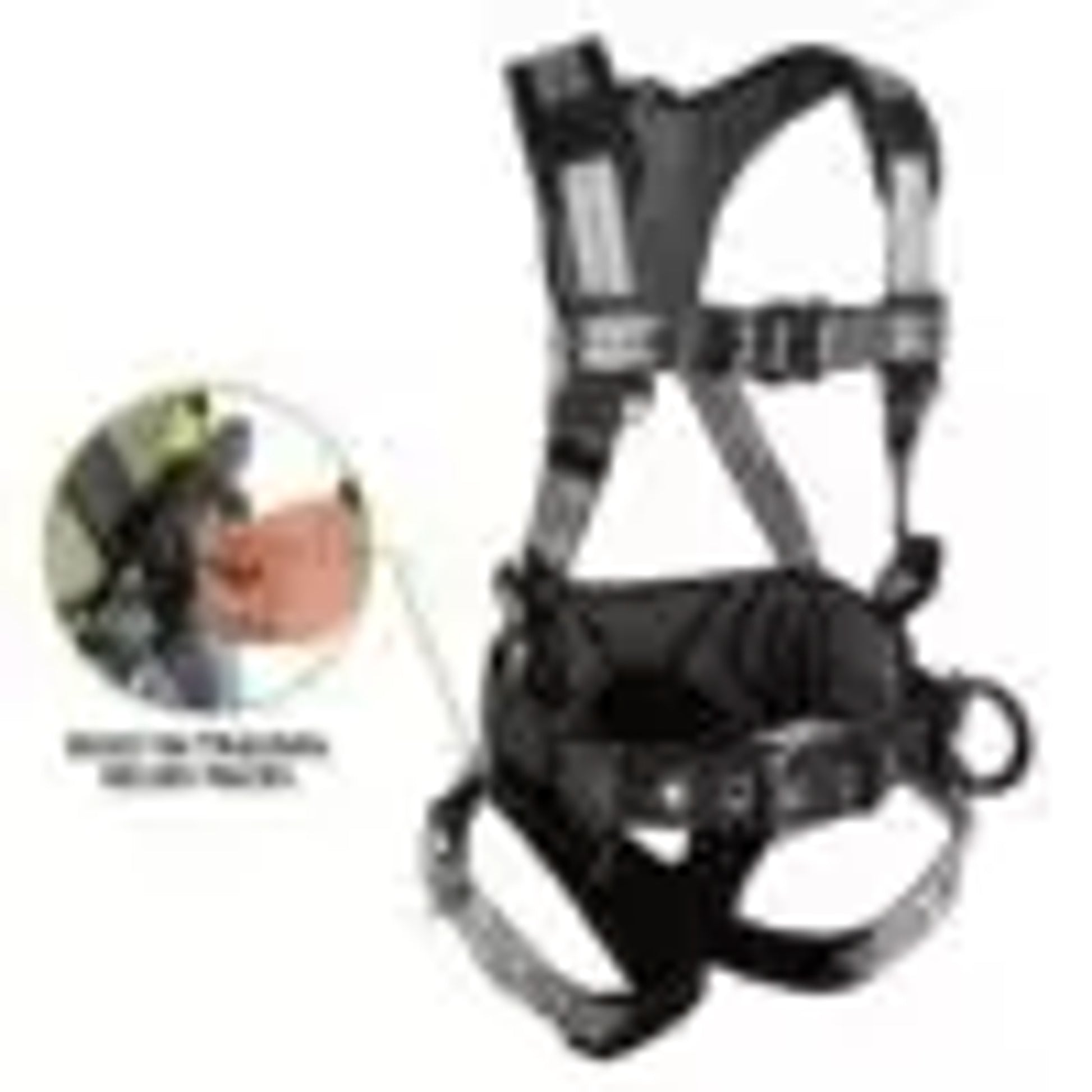 Safewaze PRO+ Slate Construction Harness: Alu 3D, Alu QC Chest, TB Legs, Trauma relief (4X) - 023-1262