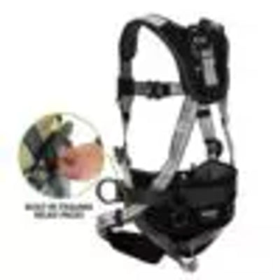 Safewaze PRO+ Slate Construction Harness: Alu 3D, Alu QC Chest, TB Legs, Trauma relief (4X) - 023-1262