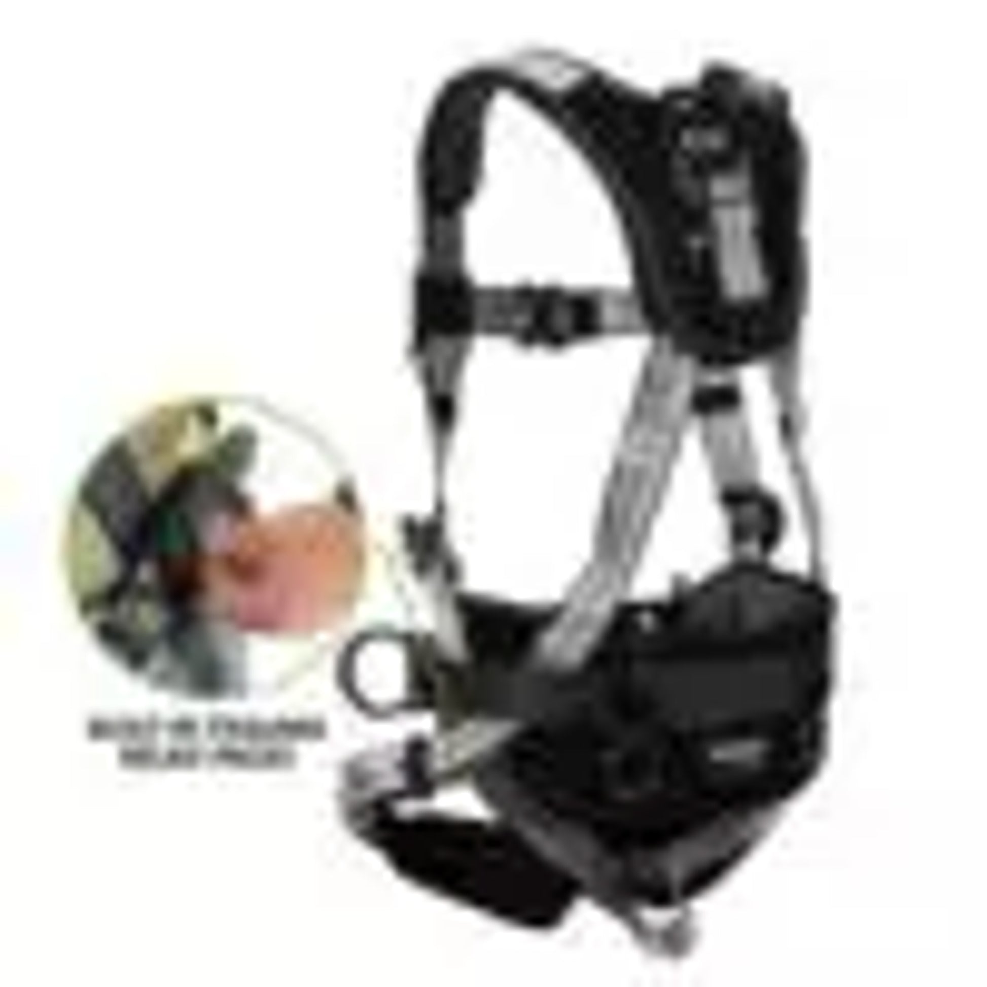Safewaze PRO+ Slate Construction Harness: Alu 3D, Alu QC Chest, TB Legs, Trauma relief (L) - 023-1258