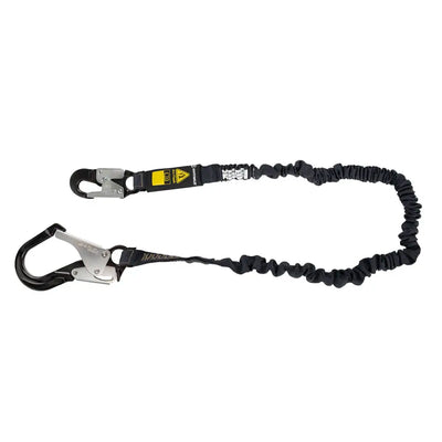 Safewaze Arc Flash 6' Internal Energy Absorbing Lanyard: Aramid, Alu Rebar Hook - 023-2110