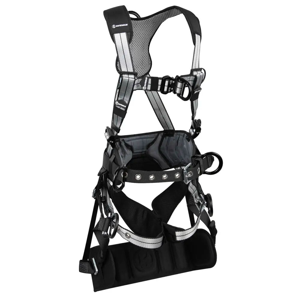 Safewaze PRO+ Slate Tower Construction Harness: Alu 3D, Alu QC Chest, Alu FD, TB Legs, Tower Seat (2X) - 024-1483