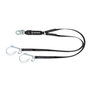 Safewaze PRO-Shield 6' Energy Absorbing Lanyard: Dual Leg, Rebar Hooks - 024-2142