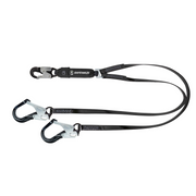 Safewaze PRO-Shield 6' Energy Absorbing Lanyard: Dual Leg, Alu Rebar Hooks - 024-2143