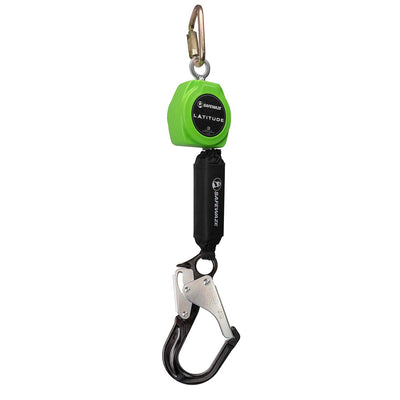 Safewaze Latitude 11' Single Web SRL: Carabiner, Alu Rebar Hook - 024-5421
