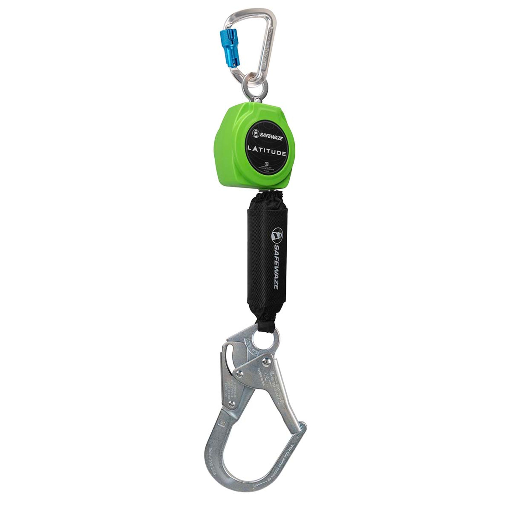 Safewaze Latitude 11' Single Web SRL: Alu Carabiner, Rebar Hook - 024-5424