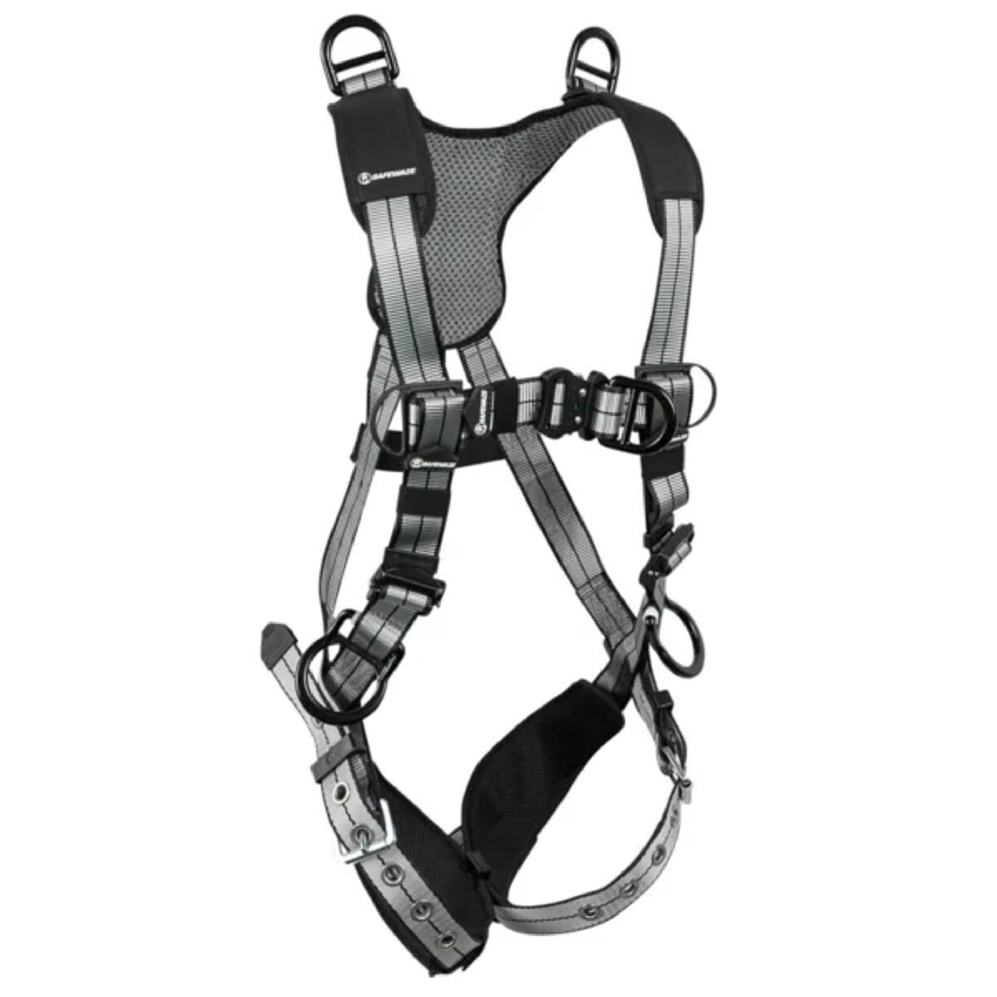 Safewaze PRO+ Slate Retrieval Harness: Alu 3D, Alu Shoulder D's, Alu QC Chest, Alu FD, TB Legs (XL) - 025-1768